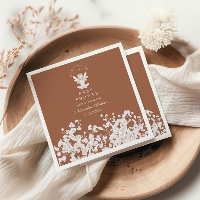 Förtrollad Garden Fairy Wildblomskåda Pappersservett (Skapare uppladdad)