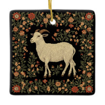 Förtrollad get & blomsterrik folkkonstdesign