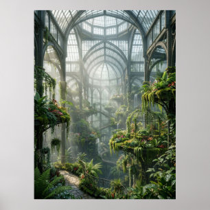 Förtrollad Glas Trädgårdsoas Poster