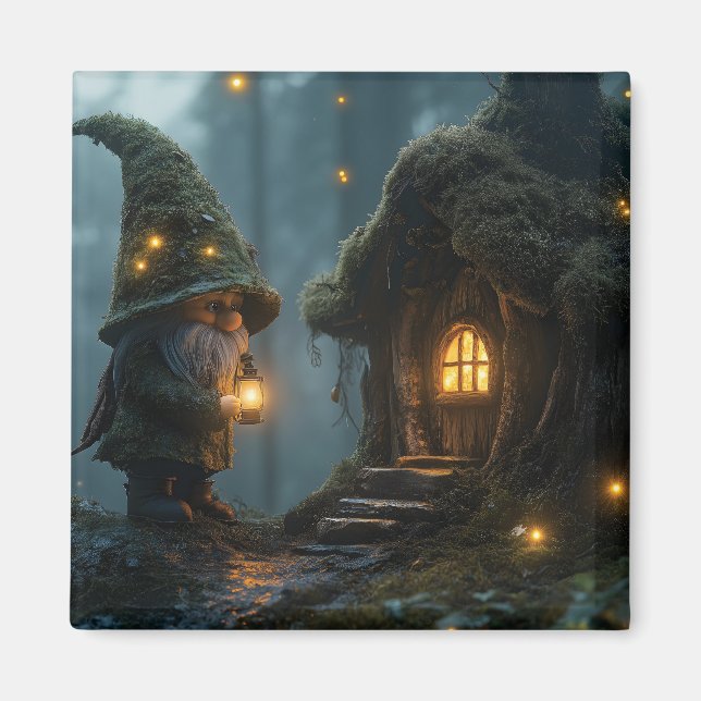 Förtrollad Gnomstuga i Månsken: Fantasi  Magnet (Framsidan)