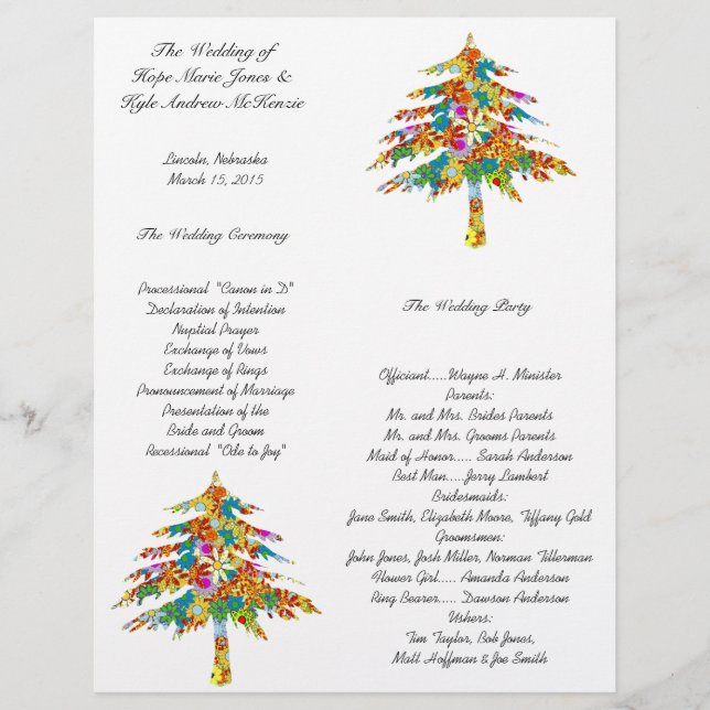 Förtrollad Gräs Träd-skogen Bröllop (Framsida)