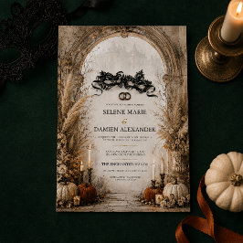Förtrollad Halloween-maskeradbröllop Inbjudningar