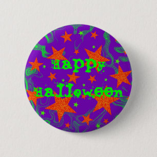 Förtrollad 'Happy Halloween' knappmärke Knapp