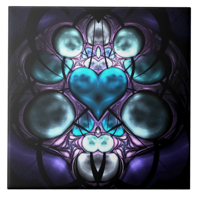 Förtrollad hjärta kakelplatta (Framsidan)