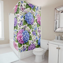 Förtrollad Hortensia Fjäril Blommönster