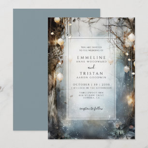 Förtrollad inbjudan till Forest Mist Fantasy Weddi