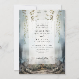 Förtrollad inbjudan till Forest Mist Fantasy Weddi