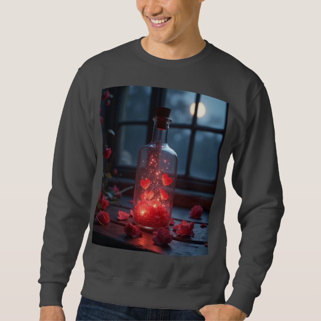 Förtrollad Kärlek Flaska Lång Ärmad Tröja (Framsida)