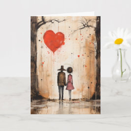 Förtrollad Kärlek Stroll Valentine Day Kort
