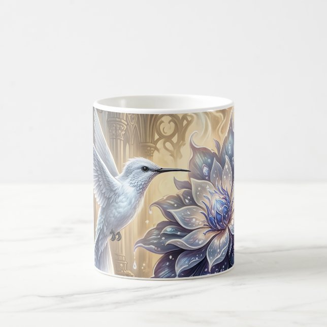 Förtrollad Kolibri & Månblomma.  Kaffemugg (Center)