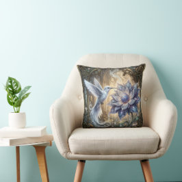 Förtrollad Kolibri & Månblomma. Kudde