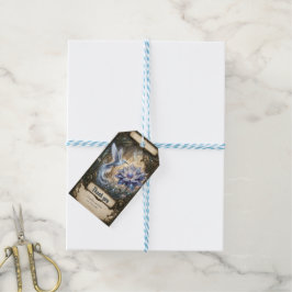 Förtrollad Kolibri & Månblomma Presentetikett