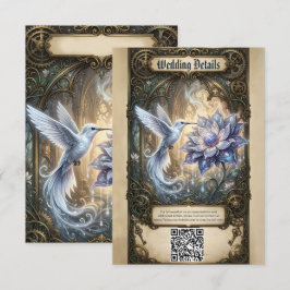 Förtrollad kolibri & månblomma. tilläggskort
