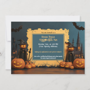 Förtrollad Kovens Halloweenfest Invitation Inbjudningar