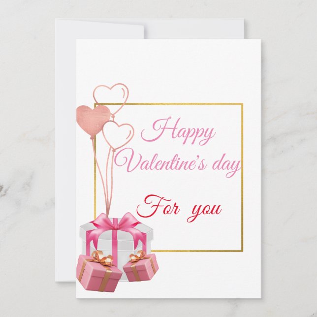 "Förtrollad kram" Alla hjärtans dag Julkort (Framsida)