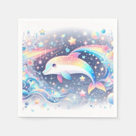 Förtrollad liten delfinbabystölder pappersservett