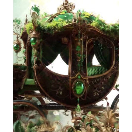 Förtrollad Moss & Moonlight Smaragd Kärran Kliste Runt Klistermärke