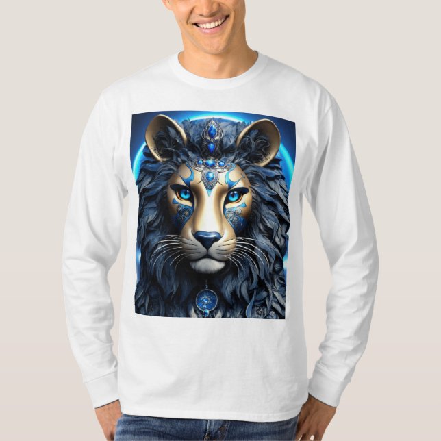 Förtrollad Mystisk Kosmisk Katt Illustration T Shirt (Framsida)