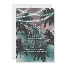 Förtrollad nattlig himmel Kvällsstrandsljus Bröllo