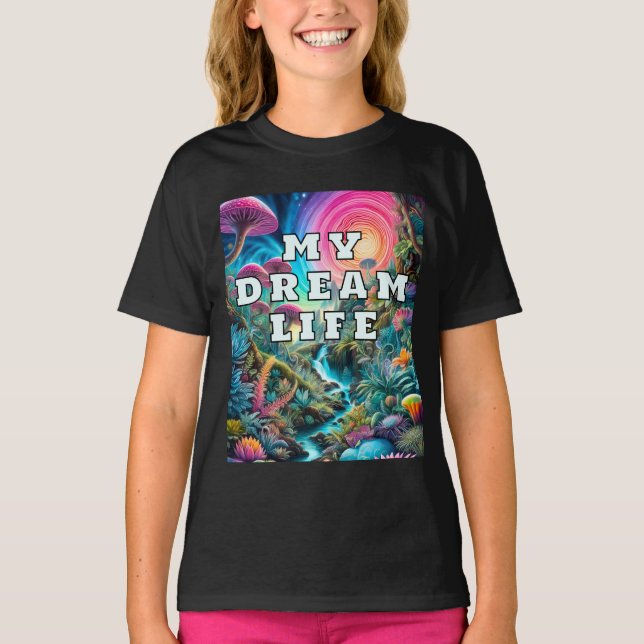 Förtrollad Psykedelisk Drömvärld T Shirt (Framsida)