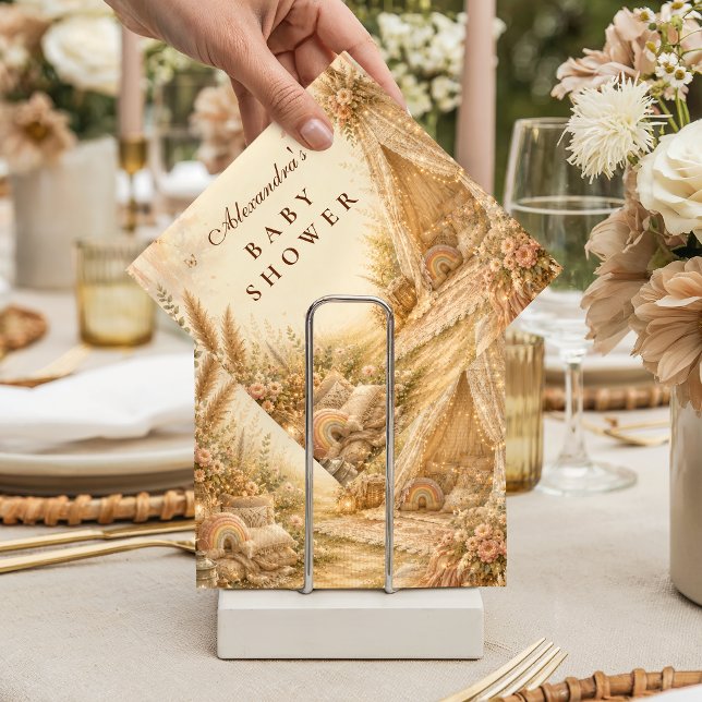 Förtrollad regnbåge Boho-babyshower Pappersservett (Skapare uppladdad)
