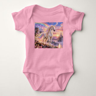Förtrollad Regnbåge Enhörning Rosa T Shirt