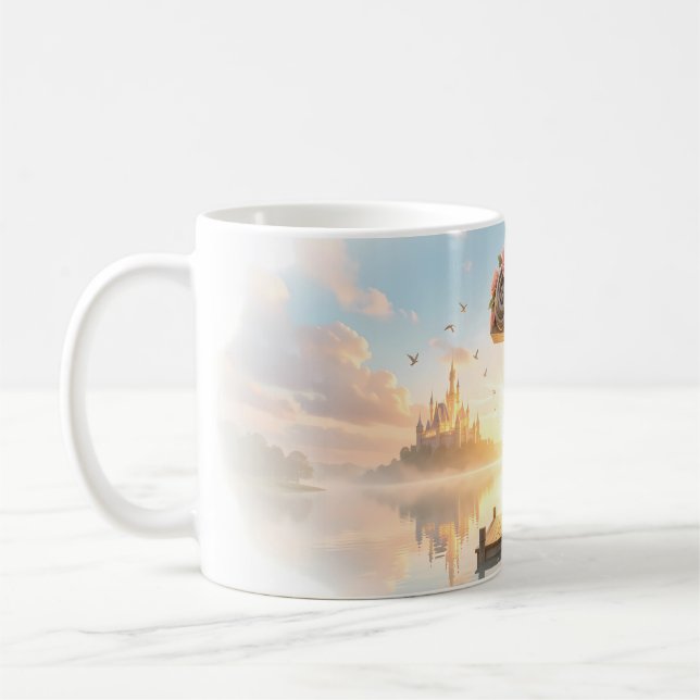 Förtrollad Ros Fråga vid Vattenmuggen Kaffemugg (Vänster)