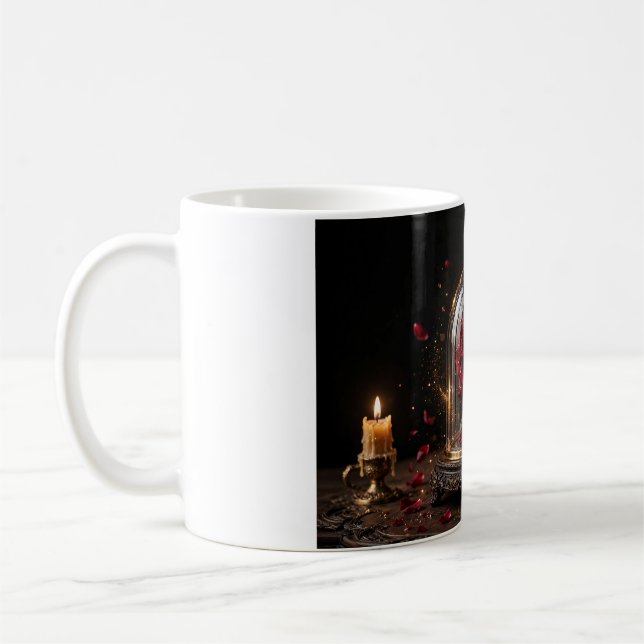 Förtrollad Ros Kupol Kaffe Mugg (Vänster)