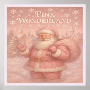 Förtrollad Rosa Sagovärldens Tomte Poster