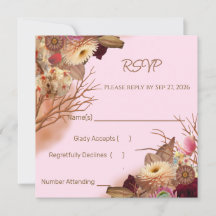 Förtrollad Sagolik Boho Vildblomma Bröllop RSVP
