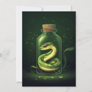 Förtrollad serpent i Glass Burk Inbjudningar