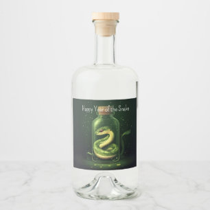 Förtrollad serpent i Glass Burk Spritflaskor Etikett