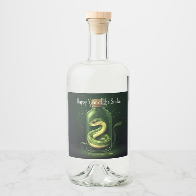 Förtrollad serpent i Glass Burk Spritflaskor Etikett (Framsida)