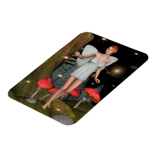 Förtrollad Skog Älv Svamp Fantasy Konst Magnet (Vänstra Sidan)