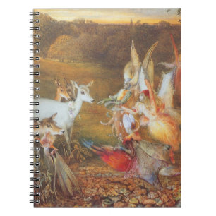 Förtrollad skog av konstnären John Anster Fitzgera Anteckningsbok Med Spiral