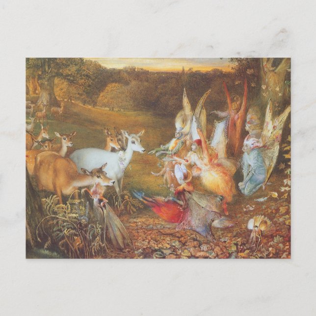 Förtrollad skog av konstnären John Anster Fitzgera Vykort (Framsida)