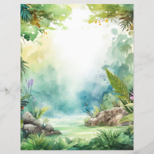 Förtrollad Skog Djungel Äventyr Scrapbookpapper