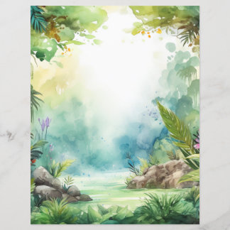 Förtrollad Skog Djungel Äventyr Scrapbookpapper