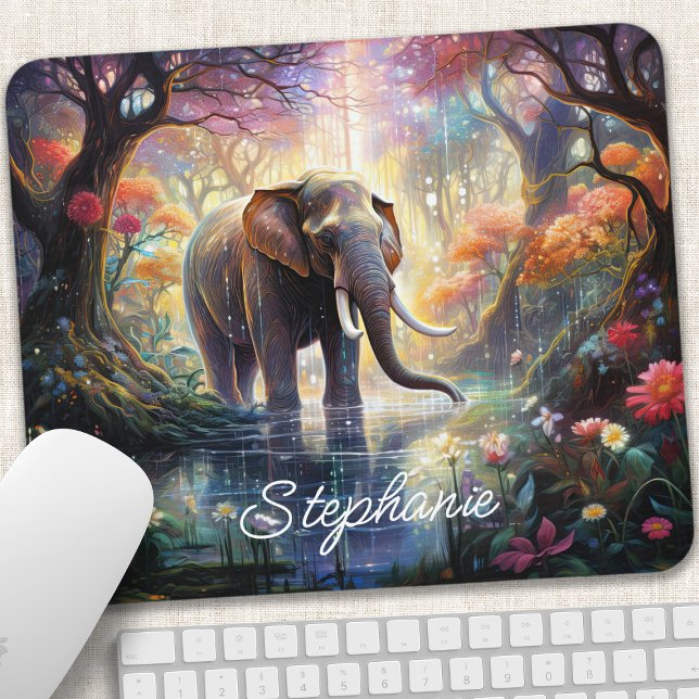 Förtrollad Skog Elefant Personlig Musmatta (Skapare uppladdad)