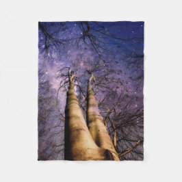 Förtrollad skog fleecefilt