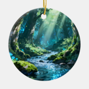 Förtrollad Skog Keramisk Ornament