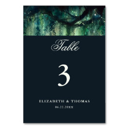 Förtrollad skog Magic Garden Elegant bröllop Bordsnummer