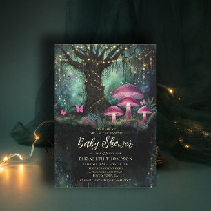 Förtrollad Skog Magisk Träd Baby Shower Inbjudningar