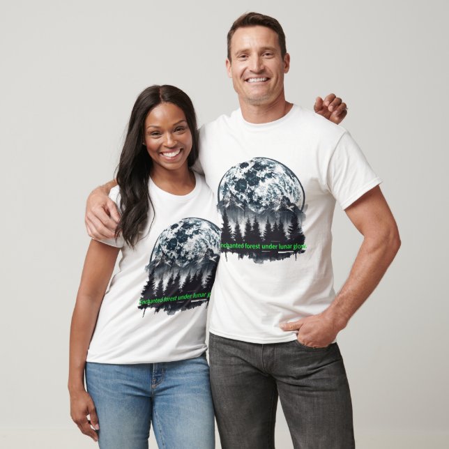 Förtrollad Skog Månsken Herr T-Shirt (Unisex)