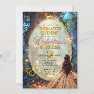 Förtrollad Skog Quinceañera Inbjudan