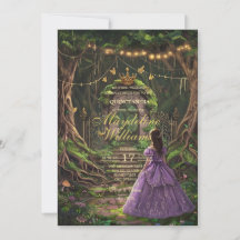 Förtrollad Skog Quinceañera Inbjudan | Sagan