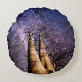 Förtrollad skog rund kudde