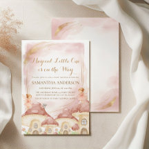 Förtrollad Skog Svamp Baby Shower Inbjudan