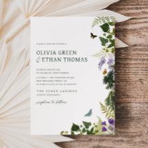 Förtrollad Skog Vintage Skog Bröllopsinbjudan