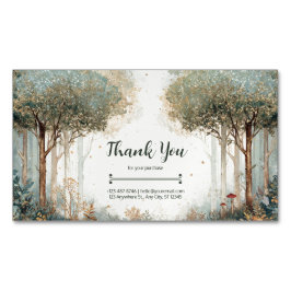 Förtrollad skog Whimsical & Etheral Magnetiska Visitkort